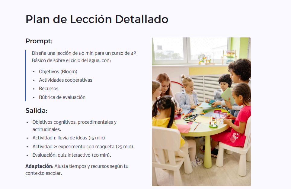 ChatGPT para docentes ejemplo 1
